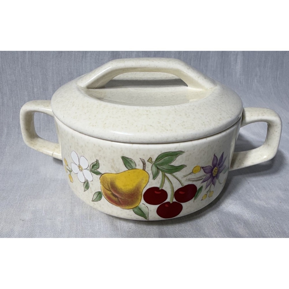 Vintage Lenox Temper-ware Summer Harvest Sugar Bowl